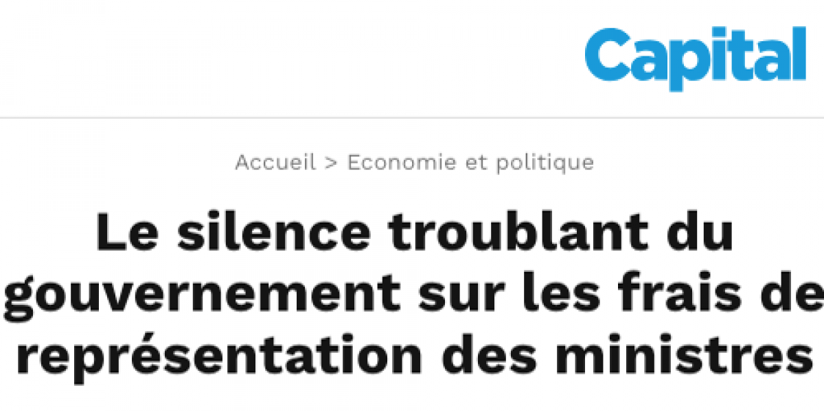 Le silence troublant du gouvernement sur les frais de représentation des ministres