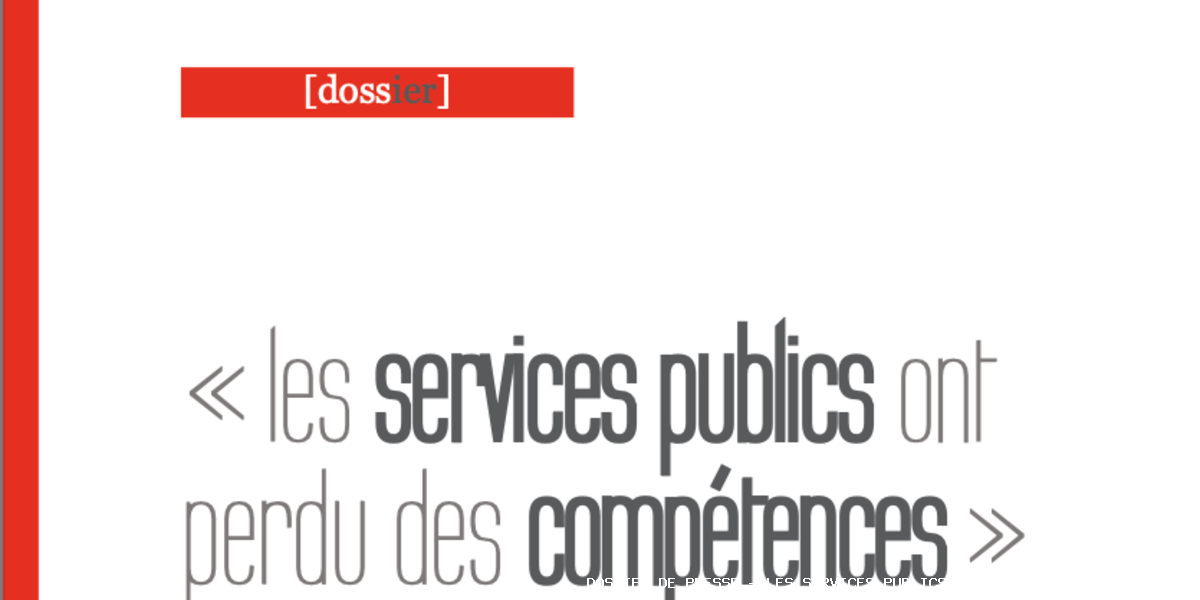 Les services publics ont perdu des compétences